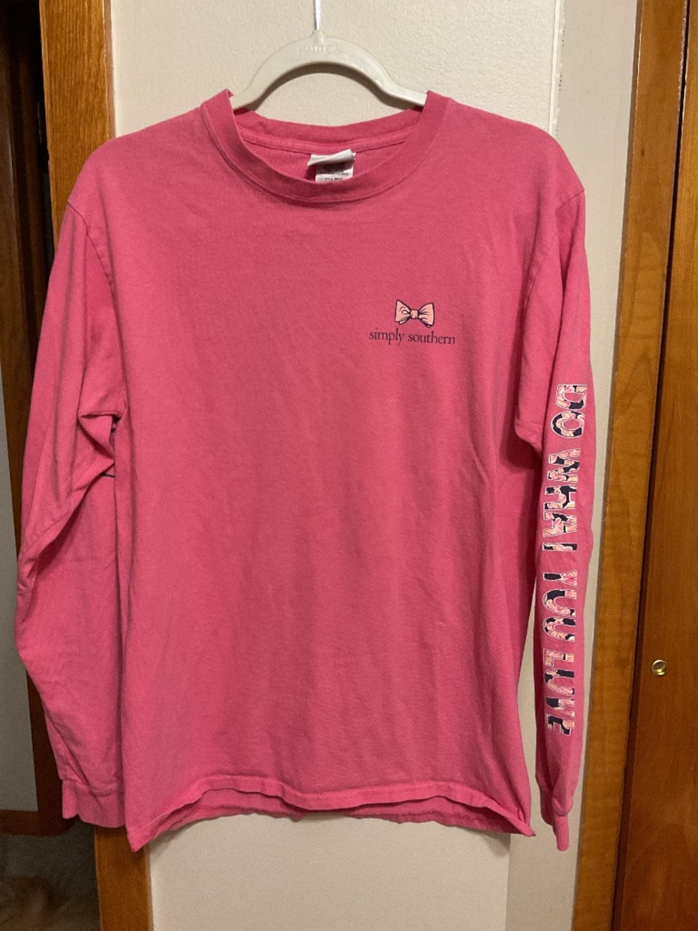 Simply Southern pink long sleeve shirt